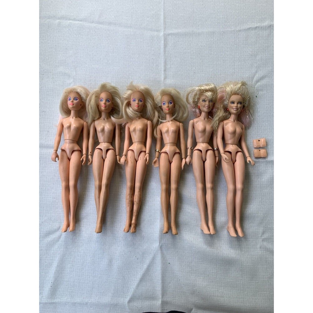 Jem And The Holograms Lot Six Dolls AS IS Untested Collectible Dolls Vintage SEE